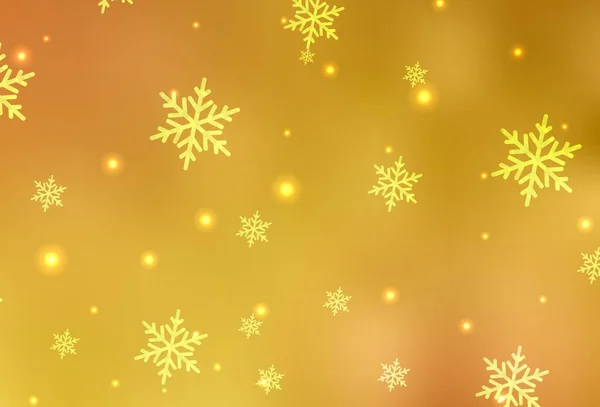 Hellorangefarbenes Vektormuster Weihnachtlichen Stil Abstrakte Gradienten Illustration Mit Farbenfrohen Weihnachtssachen — Stockvektor