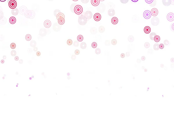 Világos Rózsaszín Sárga Vektor Minta Gömbökkel Gyönyörű Színes Illusztráció Elmosódott — Stock Vector