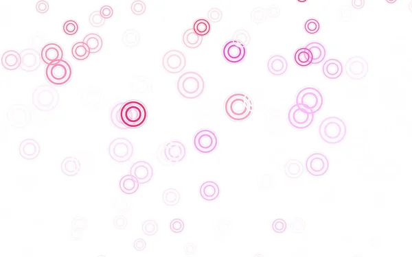 Hellviolette Rosa Vektorschablone Mit Kreisen Abstrakte Illustration Mit Farbigen Blasen — Stockvektor