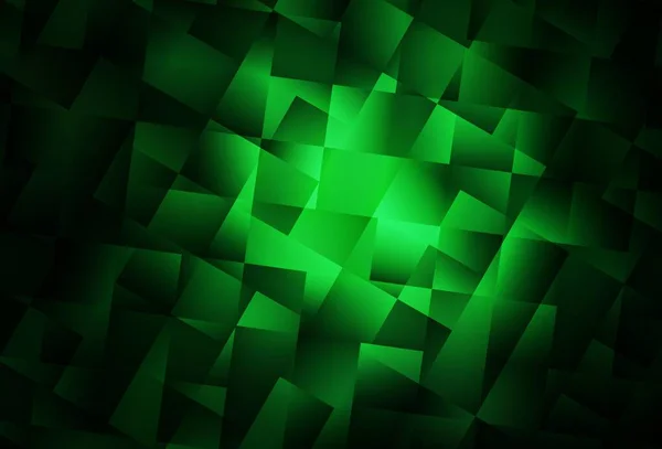 Tmavě Zelená Vektorová Abstraktní Polygonální Šablona Moderní Abstraktní Ilustrace Trojúhelníky — Stockový vektor