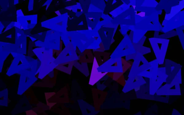 Bleu Foncé Agencement Vectoriel Rouge Avec Lignes Triangles Belle Illustration — Image vectorielle
