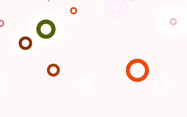 Ljusgrön Röd Vektor Bakgrund Med Bubblor Glitter Abstrakt Illustration Med — Stock vektor