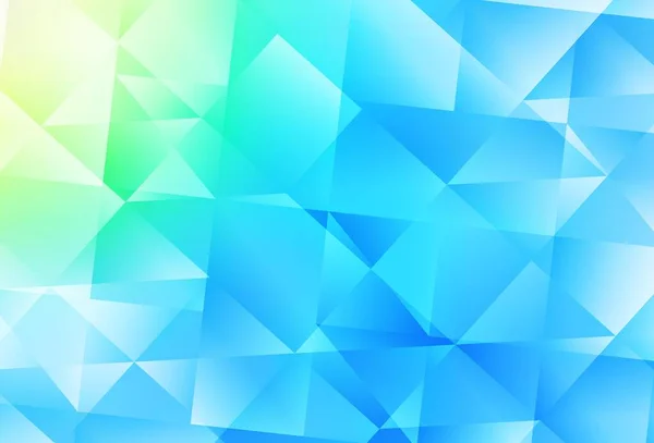 Azul Claro Patrón Poligonal Vectorial Verde Ilustración Abstracta Colorida Con — Vector de stock