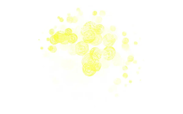 Lichtgroene Gele Vector Doodle Textuur Met Rozen Doodle Illustratie Van — Stockvector