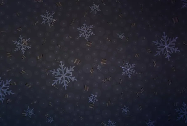 Темно Серый Векторный Узор Рождественском Стиле Яркая Иллюстрация Рождественскими Шарами — стоковый вектор