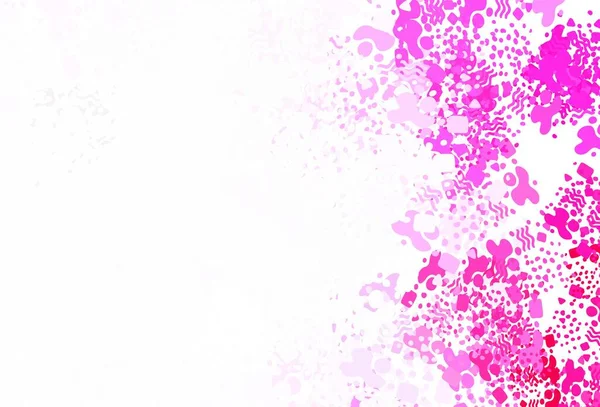 Lichtpaars Roze Vector Patroon Met Willekeurige Vormen Moderne Abstracte Illustratie — Stockvector