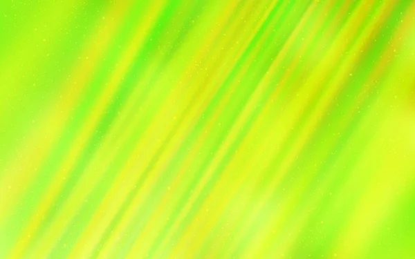 浅绿色 黄色矢量模板与太空恒星 带有梯度的模糊抽象背景上的太空恒星 未来主义广告的模式 小册子 — 图库矢量图片