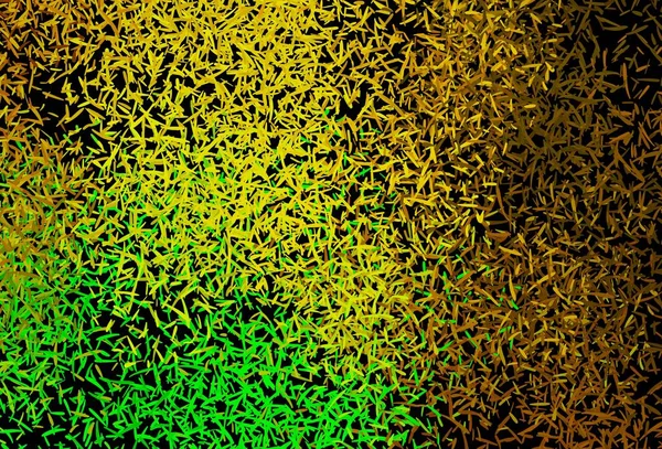 Donkergroen Gele Vectorachtergrond Met Strepen Schitterende Gekleurde Illustratie Met Scherpe — Stockvector