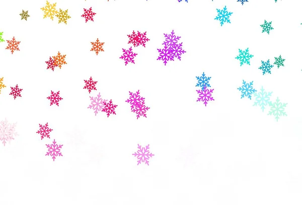 Light Multicolor Διανυσματική Διάταξη Φωτεινές Νιφάδες Χιονιού Αστέρια Βαθμιδωτή Πολύχρωμη — Διανυσματικό Αρχείο
