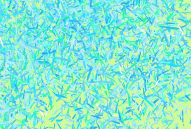 Açık mavi, tekrarlanan çubuklu yeşil vektör şablonu. Çizgilerle modern geometrik soyut çizim. Reklamınız, posteriniz, afişiniz için en iyi tasarım.