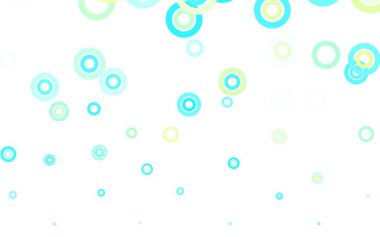 Açık mavi, benekli yeşil vektör arkaplan. Bulanık dekoratif tasarım baloncuklu soyut tarzda. Güzel web siteleri için desen.