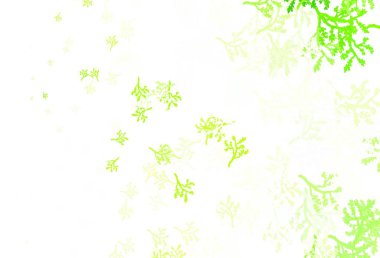 Açık yeşil, sarı vektör soyut tasarım ve sakura. Beyaz arka planda gradyanı olan yapraklar ve dallar. Web ve broşürler için elle boyanmış tasarım.