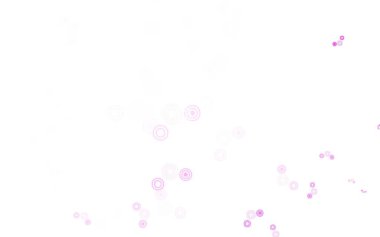 Noktalı açık pembe vektör arkaplanı. Renkli su damlaları olan modern soyut çizimler. Duvar kağıtlarının dokusu için desen.