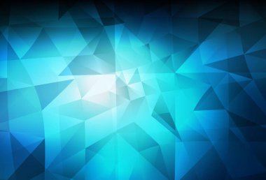 Koyu mavi vektör düşük polimer arkaplan. Soyut ve üçgenli renkli çizimler. Pankartın için tamamen yeni bir şablon.