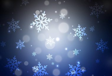 Koyu mavi vektör düzeni yeni yıl tarzında. Noel özellikleriyle basit bir gradyan çizimi. Harfler ve tipografi için şablon.