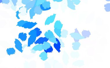 Kaotik şekilli açık mavi vektör şablonu. Renkli rastgele şekillerle modern soyut illüstrasyon. Web siteniz için basit tasarım.