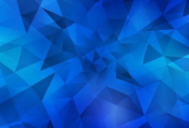 Hafif BLUE vektör mozaik şablonu. Origami stilinde gradyan ile yaratıcı geometrik illüstrasyon. Cep telefonunun arka planının şablonu.