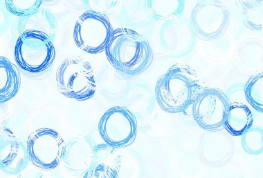 Çemberli hafif Mavili vektör şablonu. Renkli su damlaları olan modern soyut çizimler. İş ilanınız için tasarım.