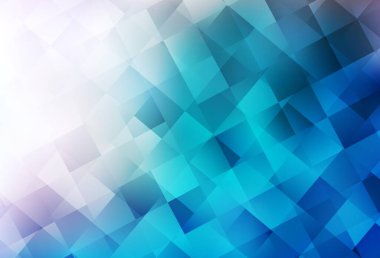 Çokgen biçiminde hafif BLUE vektör arkaplanı. Renkli dikdörtgenleri olan bir resim. Web siteleri için şablon kullanılabilir.