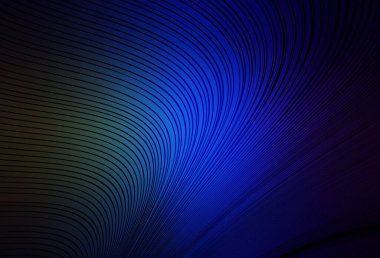 Koyu mavi, yeşil çizgili vektör arkaplan. Basit çizgilerle renkli gradyan çizimi. Marka kitabı için şık bir desen.