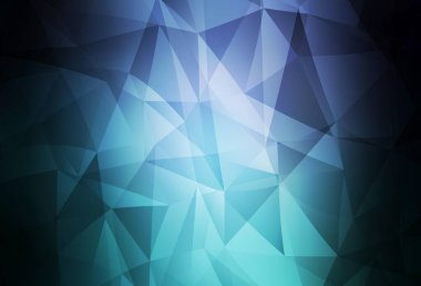 Koyu mavi, yeşil vektör düşük polimer arkaplan. Origami stilinde gradyan ile yaratıcı geometrik illüstrasyon. Bir markanın arkaplanı için desen.