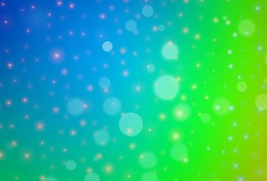 Açık mavi, karnaval tarzında yeşil vektör şablonu. Noel özellikleriyle basit bir gradyan çizimi. Bir üniversite posteri için en iyi tasarım, afiş.