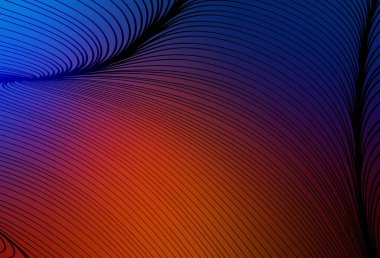 Açık mavi, kırmızı vektör arkaplanı ve ince çizgileri var. Basit eğri biçiminde parlak renkli bir illüstrasyon. Fikirlerin için bir örnek..