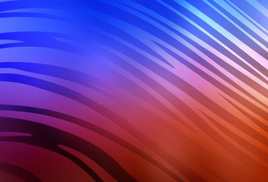 Açık mavi, kırmızı vektör arkaplanı ve ince çizgileri var. Kavisli çizgilerden oluşan parlak bir illüstrasyon. Posterler ve afişler için iş tasarımı.