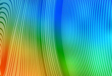 Açık mavi, kıvrımlı çizgileri olan sarı vektör deseni. Değişken çizgileri olan renkli geometrik örnek. Tasarımınız için basit şablon.