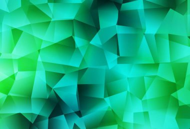 Açık yeşil vektör soyut mozaik desen. Çokgen soyut çizim ve gradyan. Cep telefonunun arka planının şablonu.