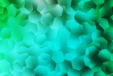 Açık yeşil vektör çokgen şablonu. Origami tarzında gradyan ile geometrik çizim. Bir markanın arkaplanı için desen.