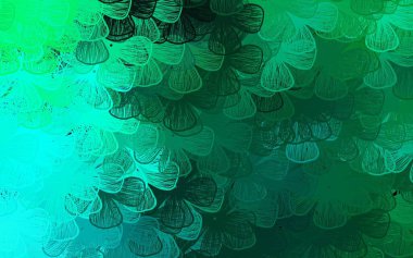 Koyu yeşil vektör doğal desenli ağaçlar, dallar. Beyaz arka planda eskiz karalama çiçekleri. Web sitesi yöneticileri ve tasarımları için desen.