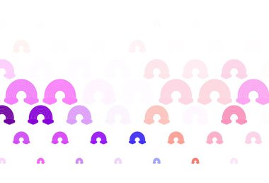 Açık yeşil, gökkuşağı elementli kırmızı vektör deseni. Gökkuşağı şekilli soyut aşk tarzında renkli bir tasarım. Boyama kitapları için basit tasarım.