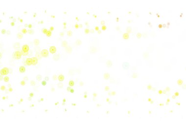 Açık yeşil, küreli kırmızı vektör deseni. Soyut arka planda bulanık kabarcıklar ve renkli gradyan. Duvar kağıtlarının dokusu için desen.