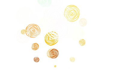 Açık yeşil, sarı vektör soyut arkaplan ve güller. Parlak renkli resimli çiçekler. Tasarımınız için yeni şablon.