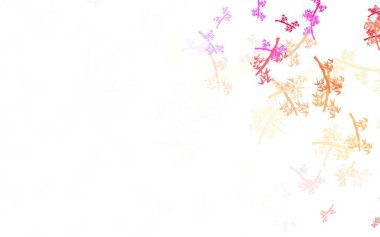 Hafif Çokrenkli vektör karalama arkaplanı dallarla. Origami tarzında yaprak ve dalların karalama çizimi. Web ve broşürler için elle boyanmış tasarım.