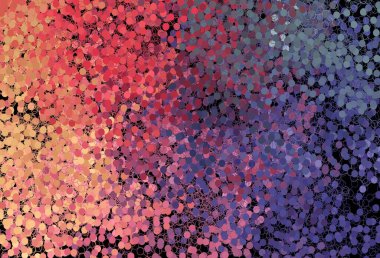 Noktalı koyu renkli vektör arkaplanı. Bulanık dekoratif tasarım baloncuklu soyut tarzda. Duvar kağıtlarının dokusu için desen.