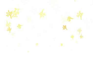 Açık Turuncu vektör dallı karalama deseni. Yaprakları karalama tarzında renkli ve soyut çizimler. İşiniz için en iyi tasarım..