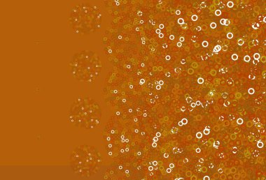 Açık Turuncu vektör arkaplan ve noktalar. Soyut arka planda bulanık kabarcıklar ve renkli gradyan. İş ilanınız için tasarım.