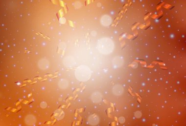 Açık Turuncu vektör düzeni yeni yıl tarzında. Noel özellikleriyle basit bir gradyan çizimi. Okul ve dil bilgisi siteleri için desen.