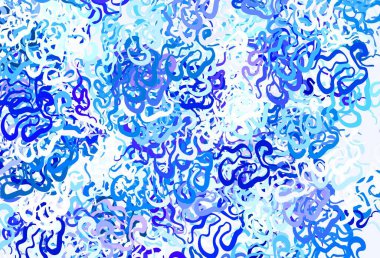 Açık pembe, kaotik şekilli mavi vektör şablonu. Renkli rastgele şekillerle modern soyut illüstrasyon. Kartvizitiniz için modern tasarım.