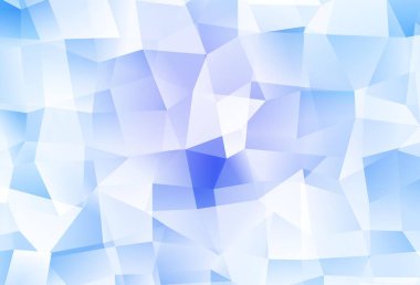 Açık Pembe, Mavi vektör üçgen mozaik şablon. Üçgenli renkli soyut çizimler. İş tasarımınız için yepyeni bir tarz.