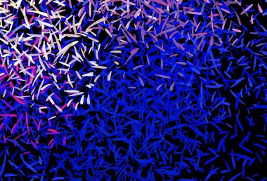 Koyu pembe, düz çizgileri olan mavi vektör düzeni. Bulanık arkaplanda gradyanı olan çizgiler. Reklam, kitapçıklar, broşürler için desen.