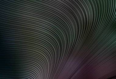 Koyu pembe, kıvrımlı yeşil vektör dokusu. Değişken çizgileri olan renkli geometrik örnek. Posterler ve afişler için iş tasarımı.