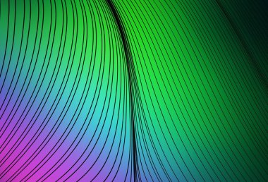 Açık pembe, çizgileri olan yeşil vektör deseni. Basit eğri biçiminde parlak renkli bir illüstrasyon. Tasarımınız için basit şablon.