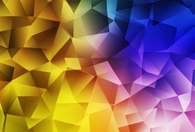 Koyu pembe, sarı vektör çokgen desen. Origami stilinde gradyan ile yaratıcı geometrik illüstrasyon. Arkaplanlarınız için desenli desen.