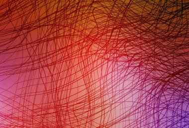 Açık pembe, bükülmüş çizgileri olan sarı vektör deseni. Eğilimli soyut bir çizim. Markan için yeni kompozisyon.