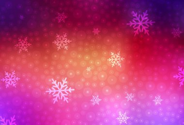 Açık pembe, doğum günü tarzında sarı vektör dokusu. Yılbaşı topları ve kar taneleriyle soyut çizimler. Üniversitenin tanıtımı için akıllı tasarım.