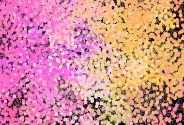 Koyu pembe, baloncuklu sarı vektör arkaplan. Bulanık yağmur damlaları olan soyut bir çizim. Duvar kağıtlarının dokusu için desen.