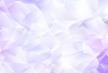 Açık Mor Vektör Çokgen arkaplanı. Zarif üçgenleri olan soyut çizimler. Web siteniz için çokgen tasarım.